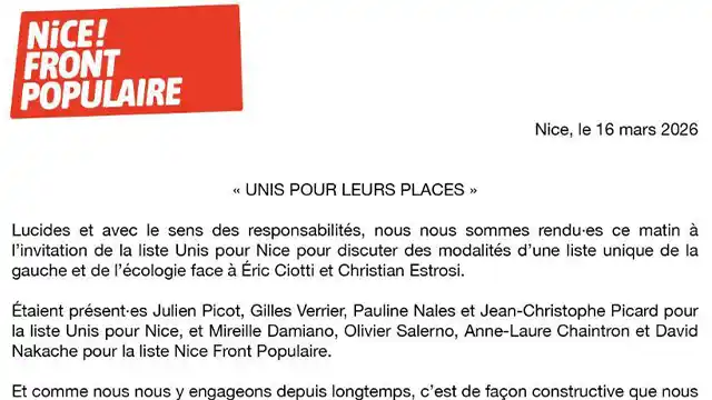 “Unis pour leurs places”